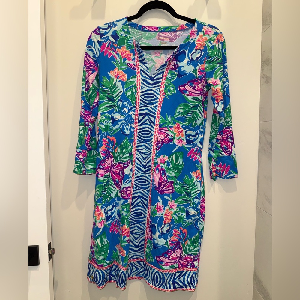 Lilly Pulitzer Nadine Dress Chilly Lilly UPF 50+ Blue Isle Be Back